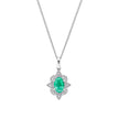Elements Gold Emerald Art Deco Pendant