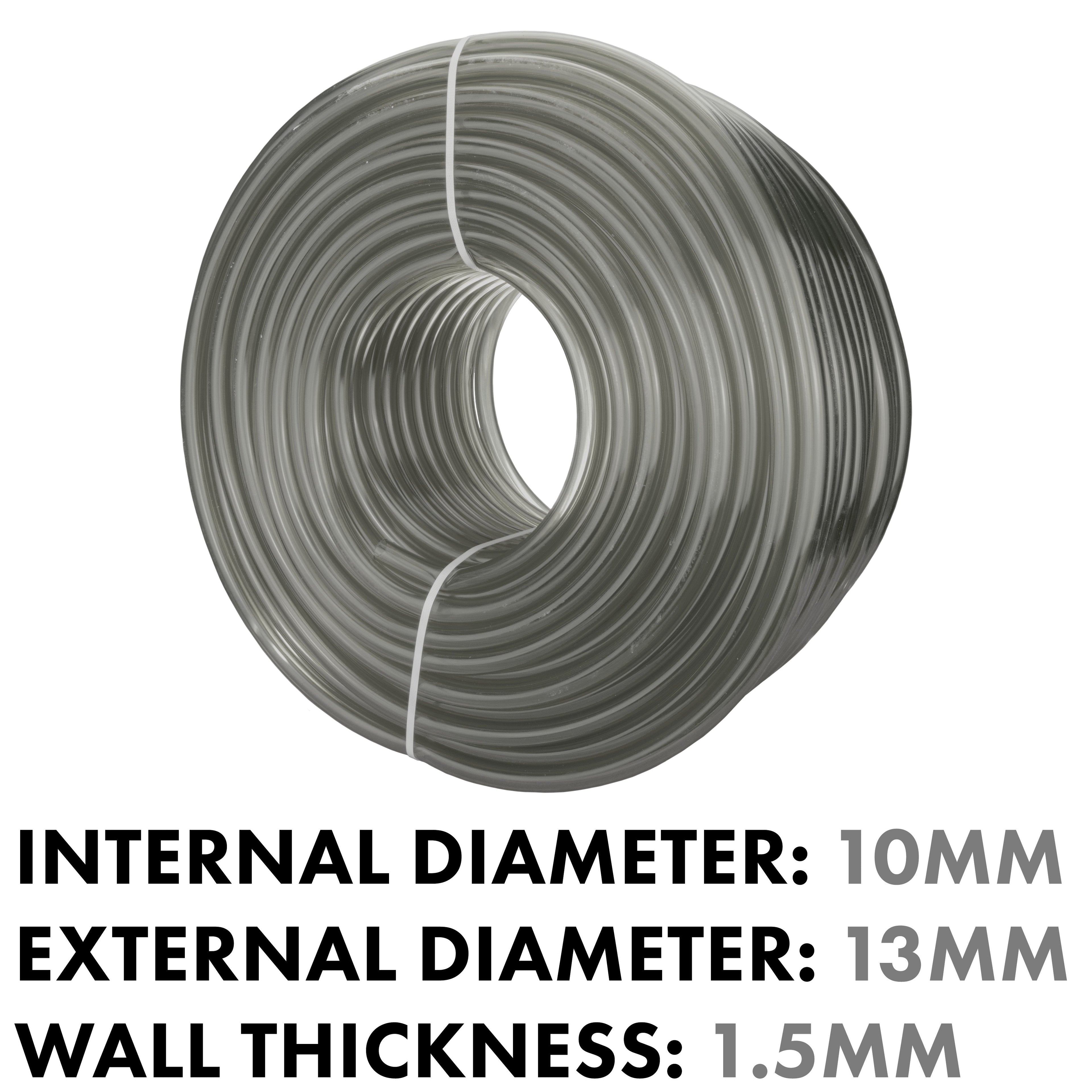 Grey Semi-Transparent PVC Pipe 10mm*13mm
