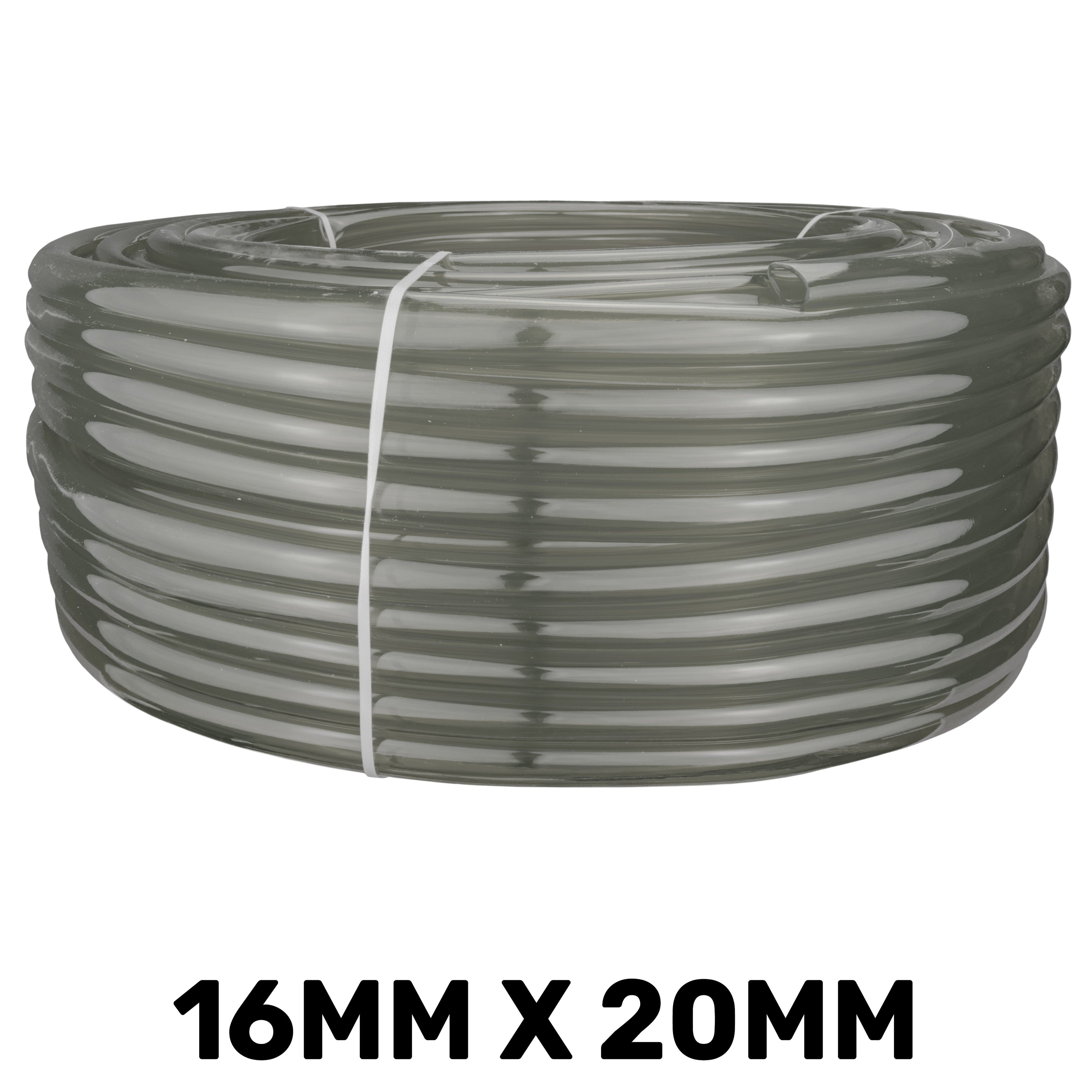 Grey Semi-Transparent PVC Pipe 16mm*20mm