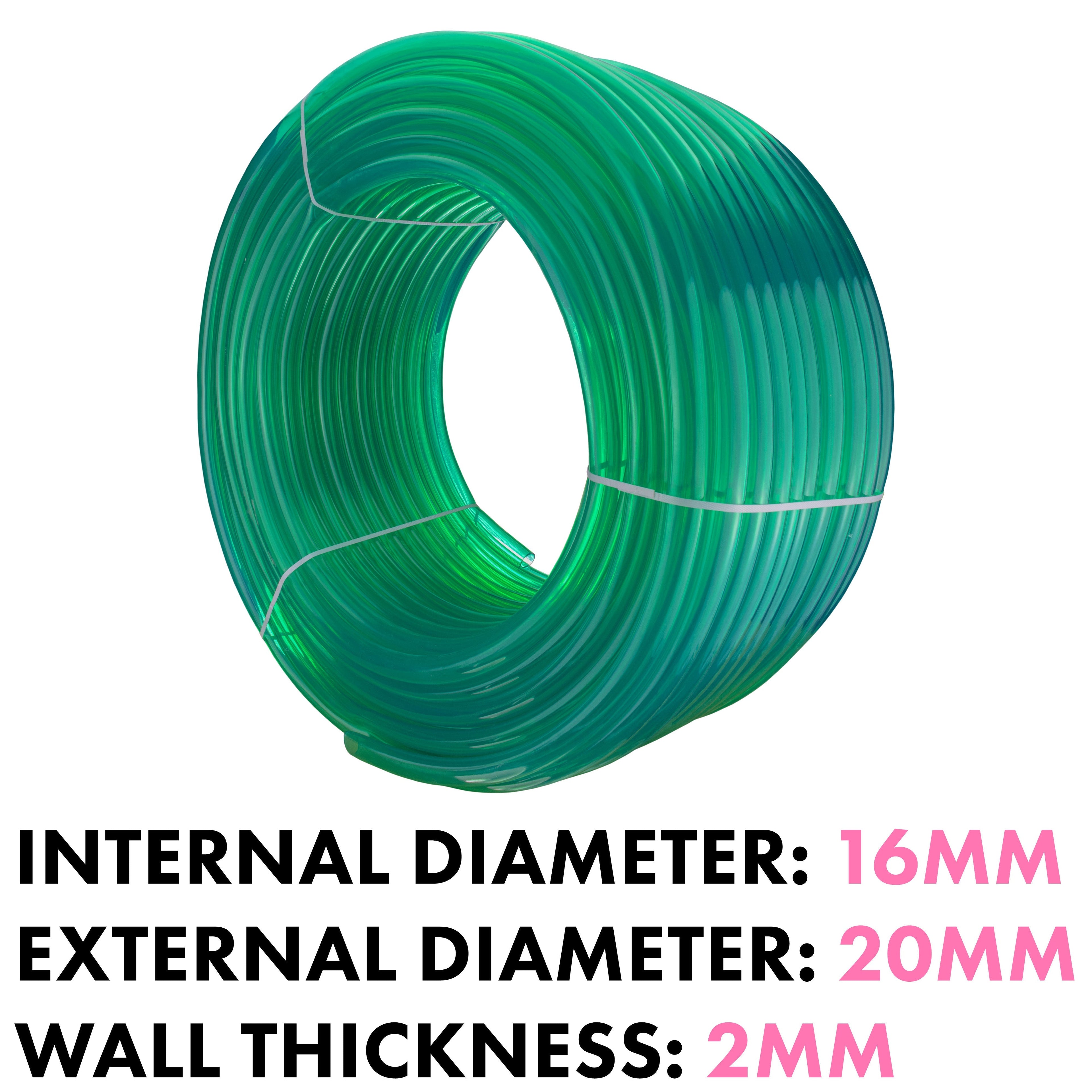 Green Semi-Transparent PVC Pipe 16mm*20mm