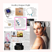 Selene Blautopasring-Set in 18 Karat Gold Vermeil