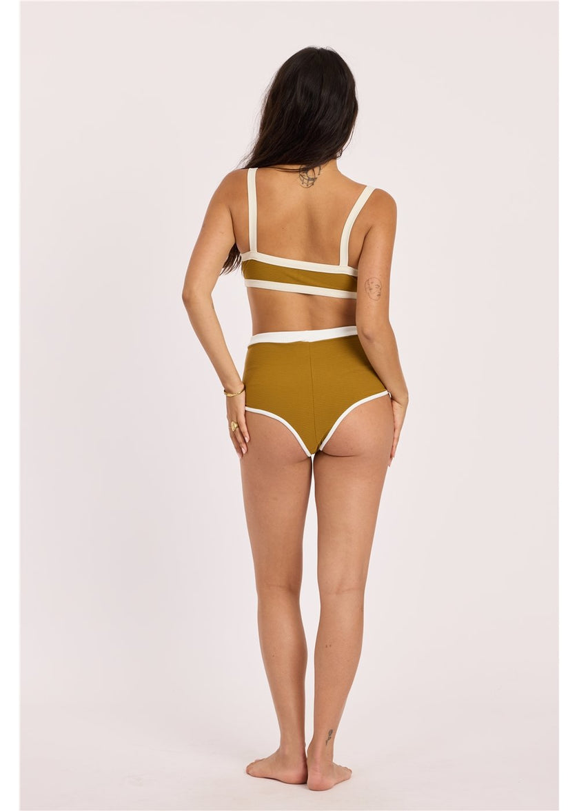 Sisstr Rising Tides High Waist Short Bikini Bottom