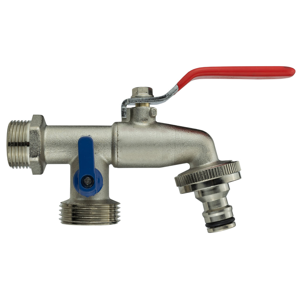 Wall Flange Kit 20mm MDPE - Double Tap with Triple Outlet Thread