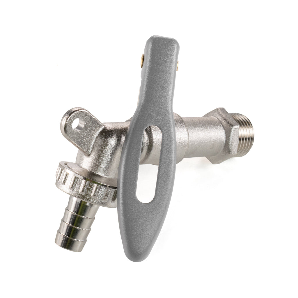 Water Butt Kit 1/2" with Lever Tap Hose Barb and Lever Lock and Drill Bit