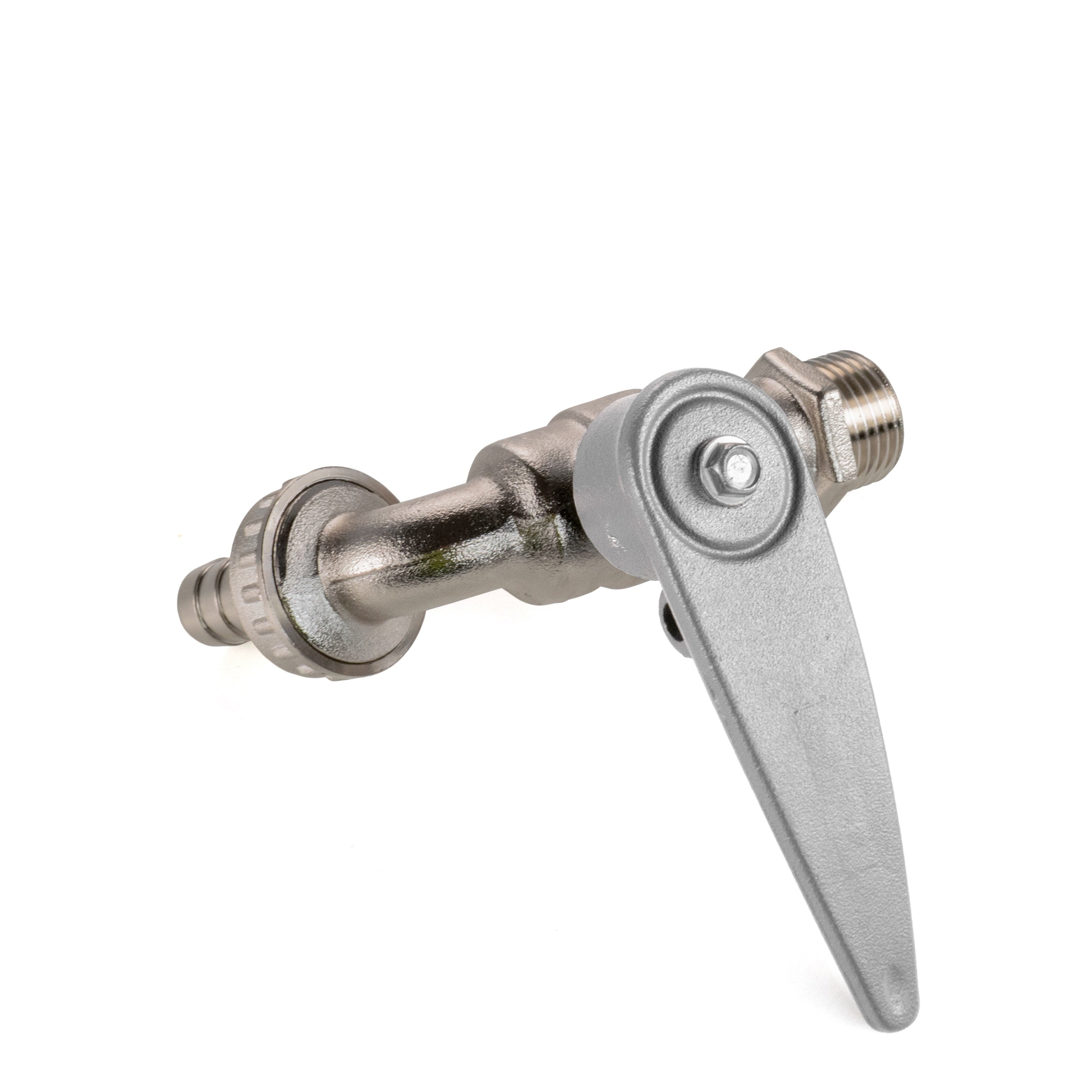 IBC 2" S60X6 - 1/2" BSP Cap with Lever Tap Hose Barb and Side Lock