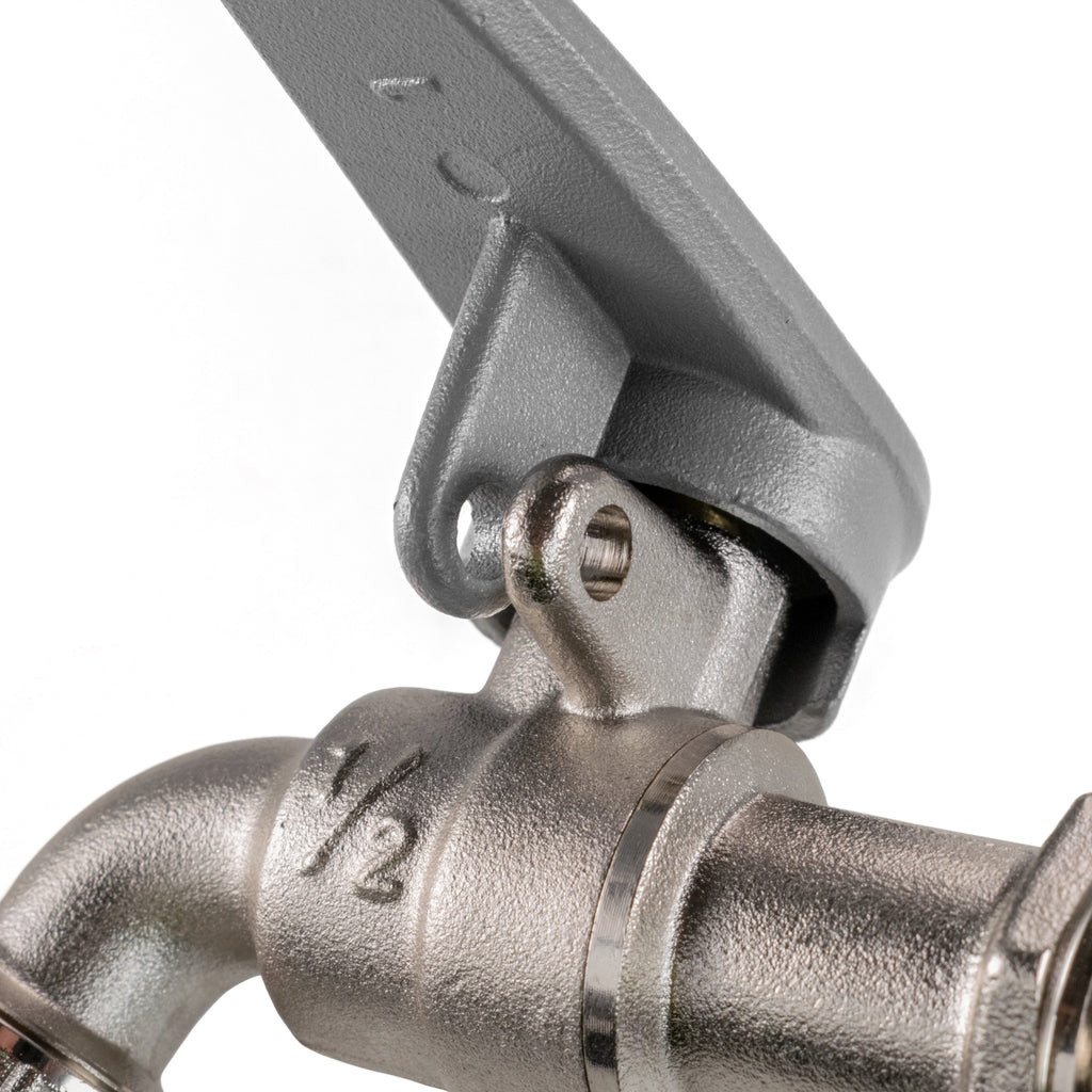 IBC 2" S60X6 - 1/2" BSP Cap with Lever Tap Hose Barb and Side Lock