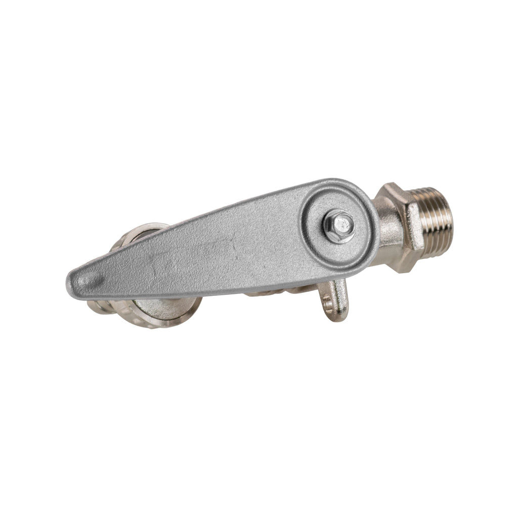 Water Butt Brass Kit 3/4" with Lever Tap Hose Barb and Side Lock