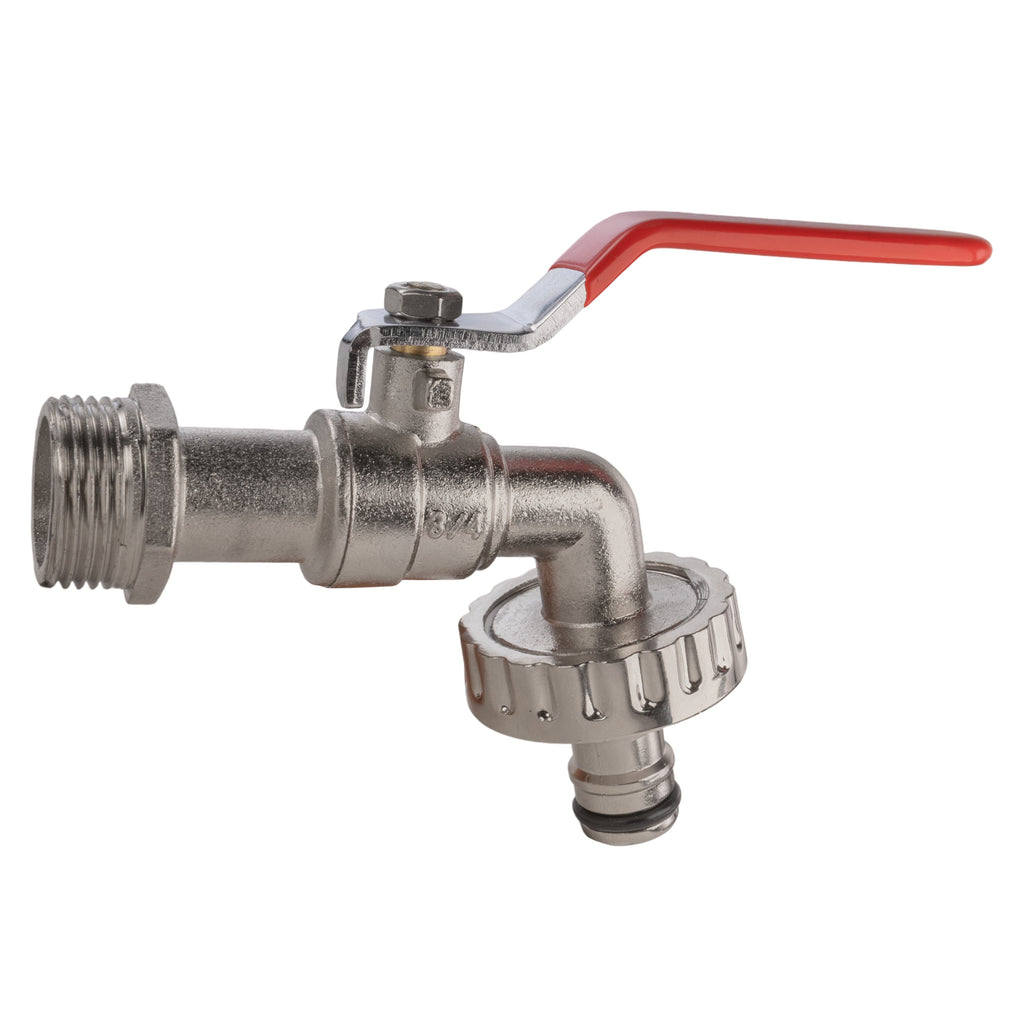 Wall Flange Kit 25mm MDPE + Quick Connect Lever Tap