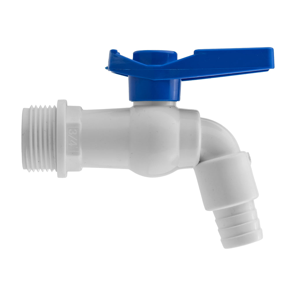 Wall Flange Kit 32mm MDPE + White PVC Tap