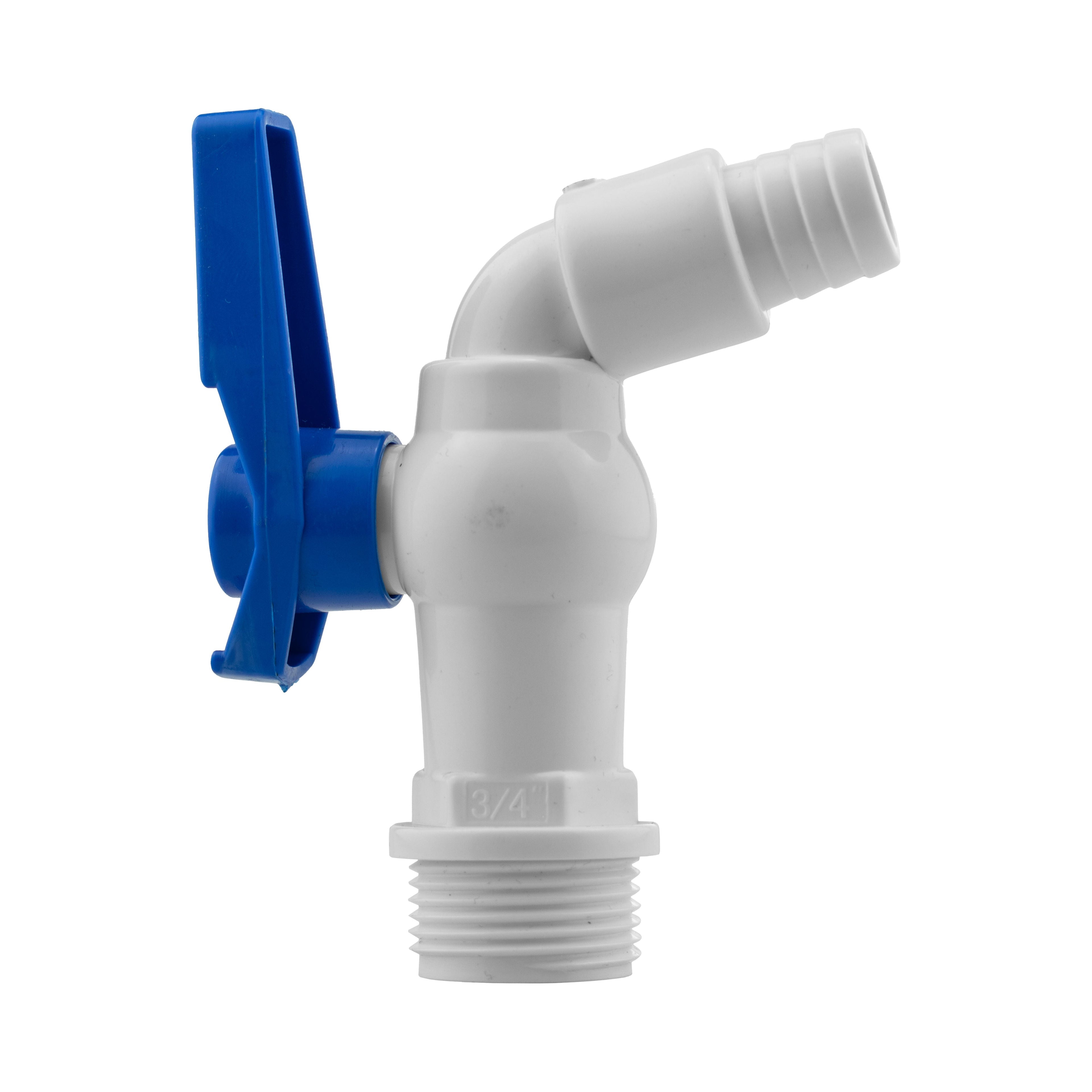 Wall Flange Kit 32mm MDPE + White PVC Tap