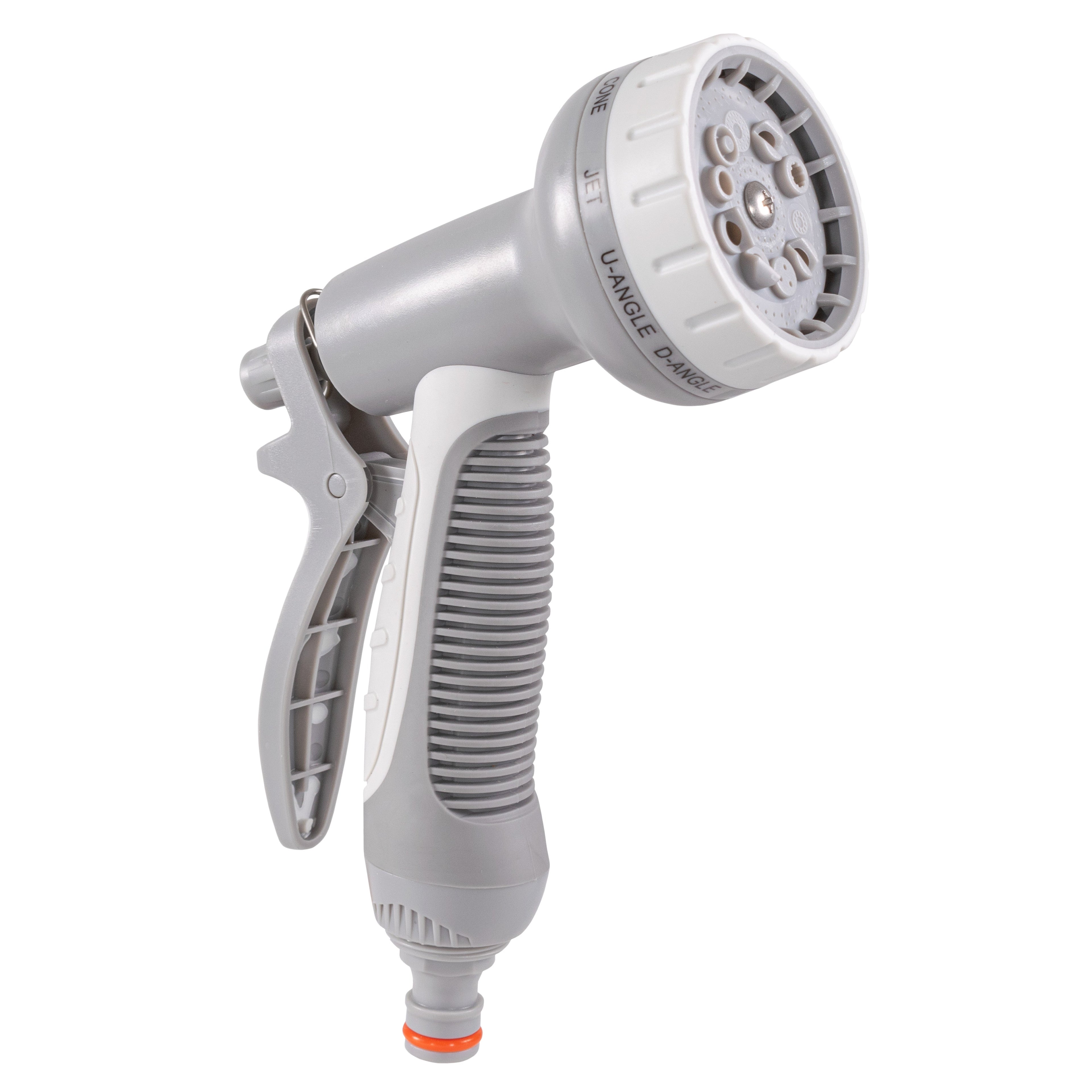 Hose Gun Water Sprayer Multi Pattern Adjustable, Gray/White