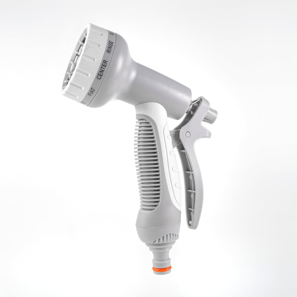 Hose Gun Water Sprayer Multi Pattern Adjustable, Gray/White