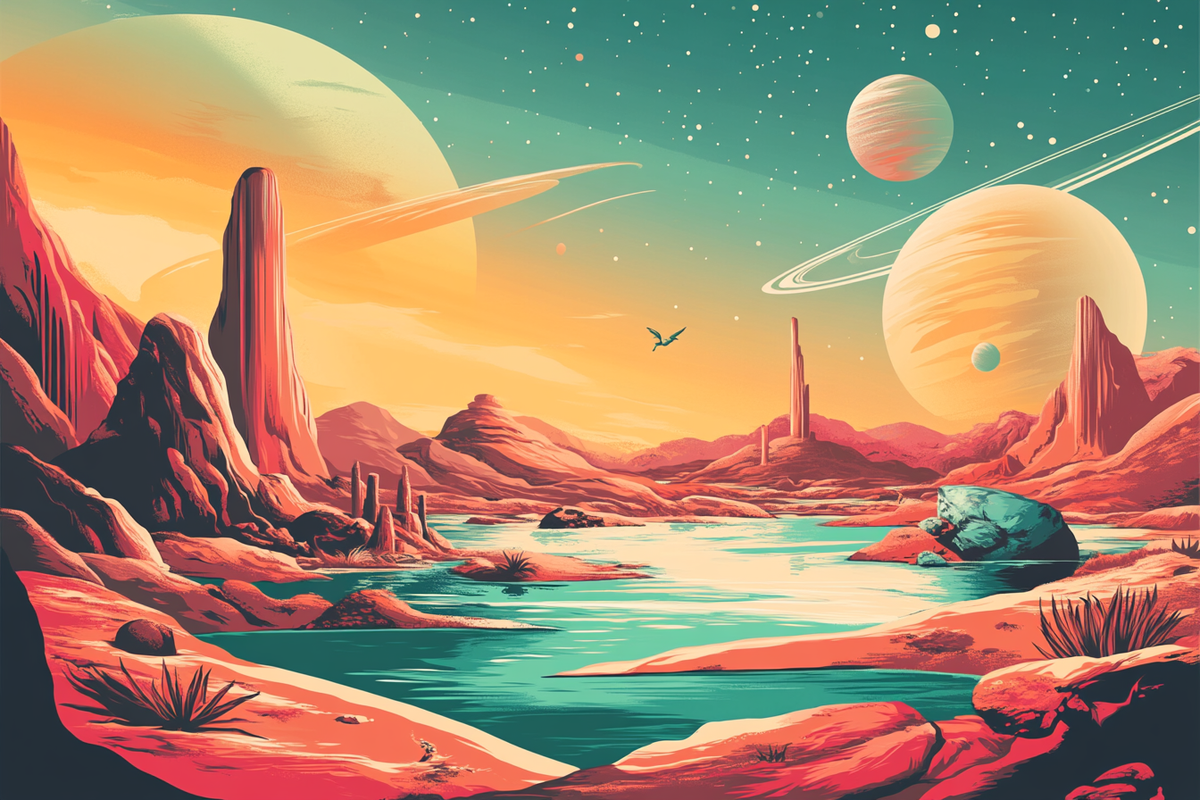 Galactic Flora Canvas
