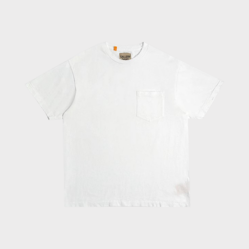 Plain Vintage Pocket Tee White