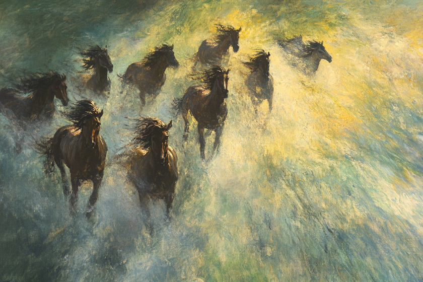 Galloping Horses Blanket