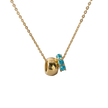 18K Gold Plated Birthstone Charm Necklace