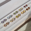 Peridot Halo Stud Earrings with Jackets in 18k Gold Vermeil
