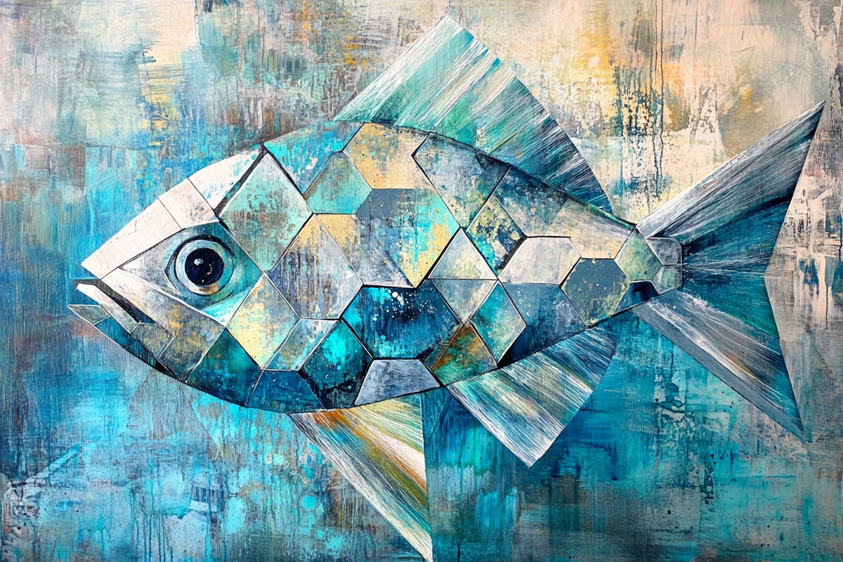 Geometric Fish Elegance Blanket