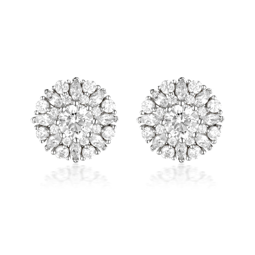SUMMER SORBET BERRY BLOOM EARRINGS SILVER