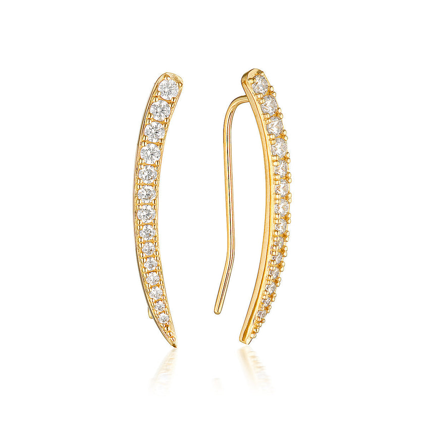 SUMMER SORBET VANILLA VINE EARRINGS LARGE GOLD