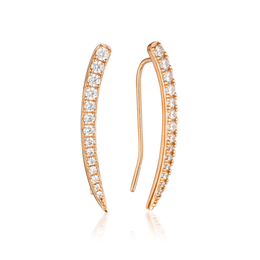 SUMMER SORBET VANILLA VINE EARRINGS LARGE ROSE GOLD