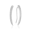 SUMMER SORBET VANILLA VINE EARRINGS LARGE SILVER
