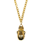 Gold Beetle Necklace
