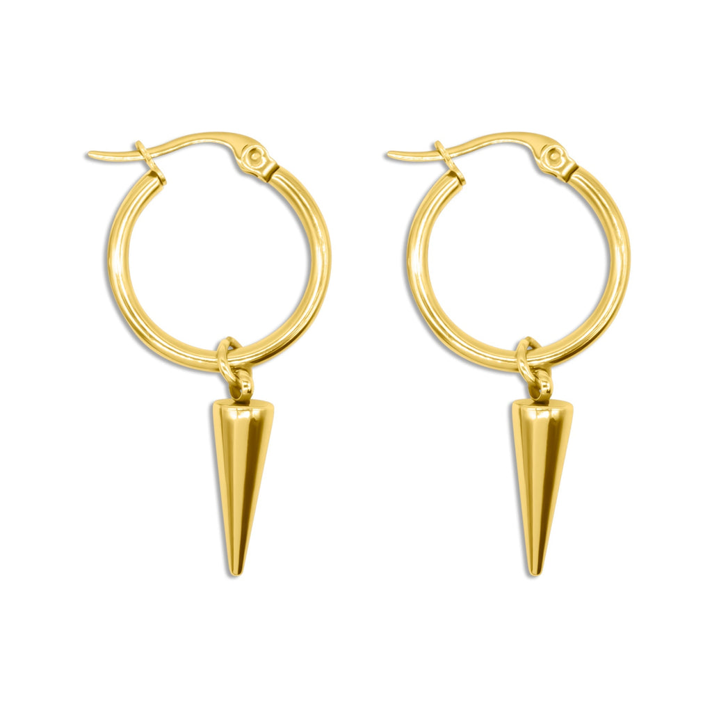 Temptress Gold Spike Earrings