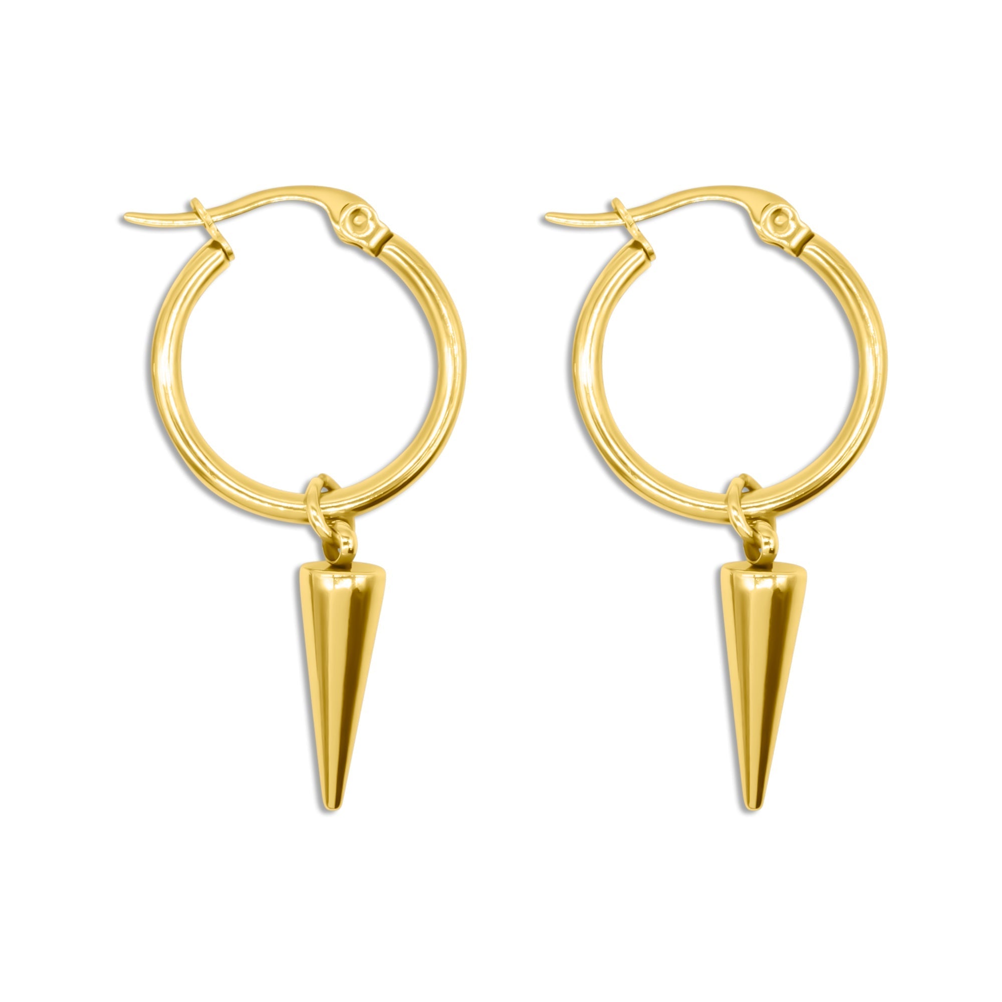 Temptress Gold Spike Earrings
