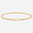 Pulsera de cuentas doradas con piedra natal