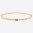Pulsera de cuentas doradas con piedra natal