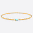 Pulsera de cuentas doradas con piedra natal