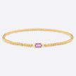 Pulsera de cuentas doradas con piedra natal
