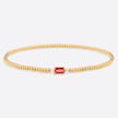 Pulsera de cuentas doradas con piedra natal