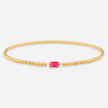 Pulsera de cuentas doradas con piedra natal