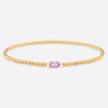 Pulsera de cuentas doradas con piedra natal