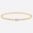 Pulsera de cuentas doradas con piedra natal