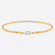 Pulsera de cuentas doradas con piedra natal