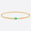 Pulsera de cuentas doradas con piedra natal