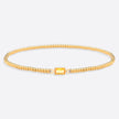 Pulsera de cuentas doradas con piedra natal