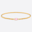 Pulsera de cuentas doradas con piedra natal