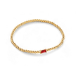 Pulsera de cuentas doradas con piedra natal