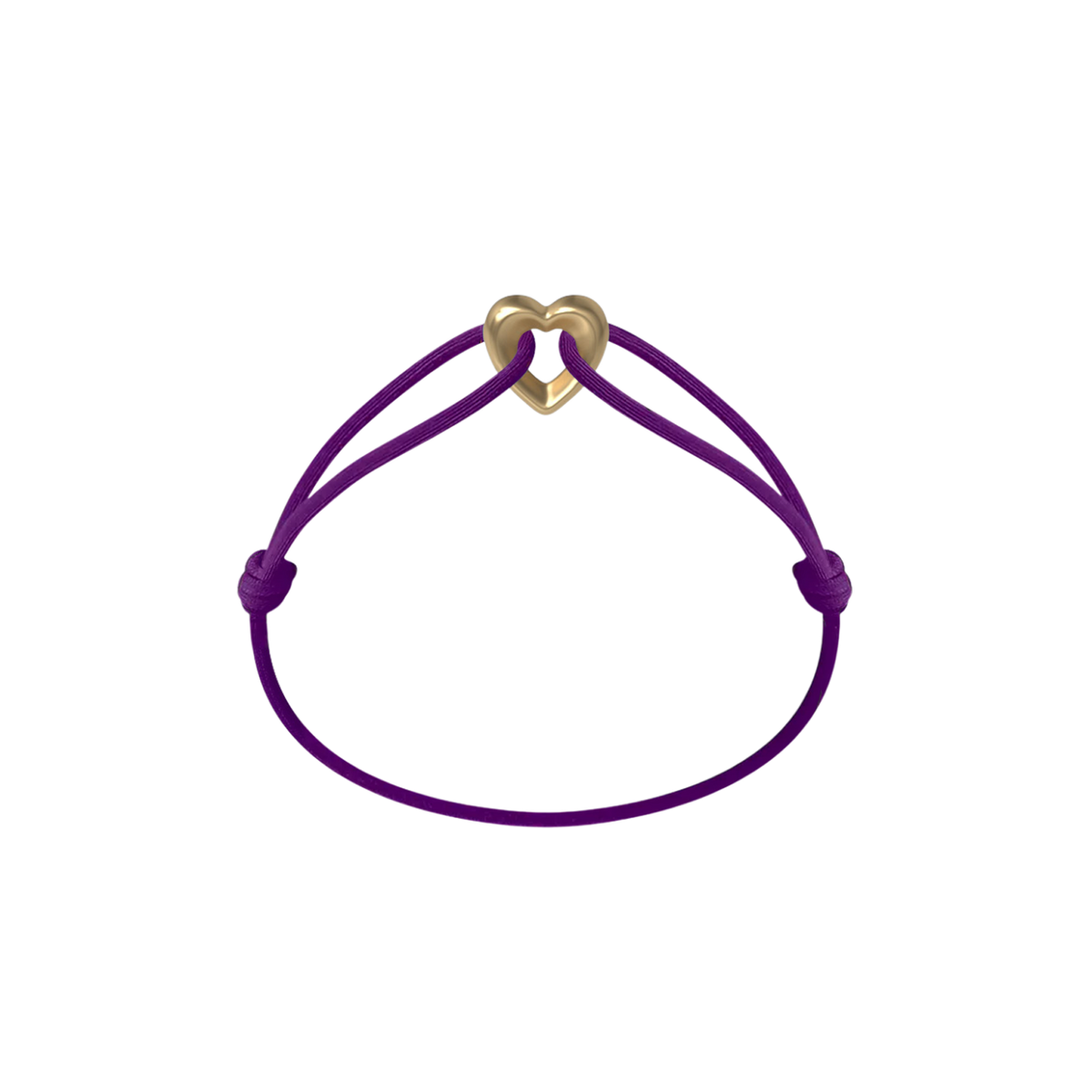 Golden Heart Kordelarmband