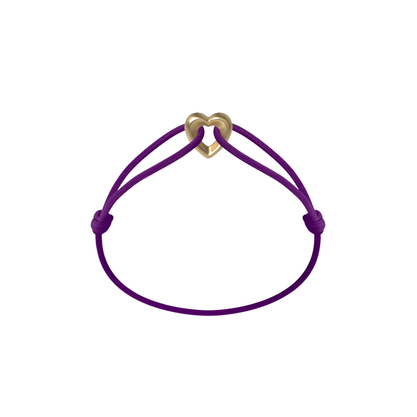 Golden Heart Kordelarmband