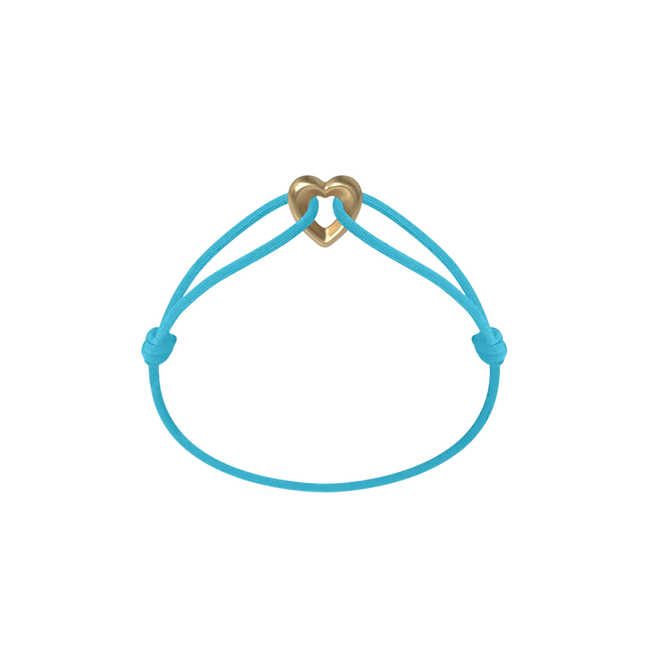 Golden Heart Cord Bracelet