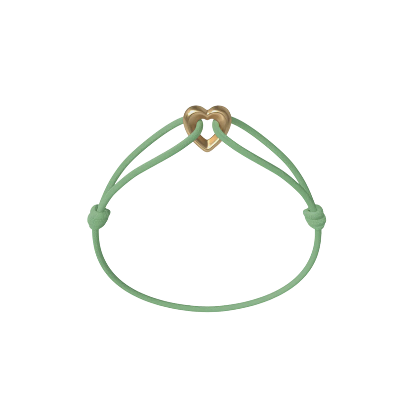 Golden Heart Kordelarmband