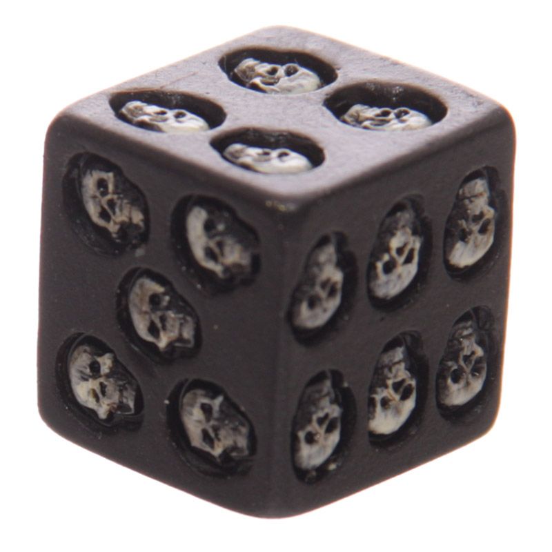 Gothic Gifts Black Skull Dice - Pack of 5