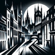 Gothic Nightscape Canvas