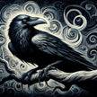 Gothic Raven Canvas
