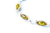 Green Amber Leaf Bracelet
